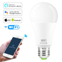 Fatoson 15W B22 E27 WiFi Smart Light Bulb LED Lamp App Operate Alexa Google Assistant Control Wake up Smart Lamp Night Light