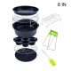 Nopton 2021 New 9pcs/set 6/7/8 Inches Air Fryer Accessories Kitchen Pizza Tray Grill Toast Rack