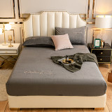 Relonnik Winter Warm Bed Sheet Universal Mattress Cover Cashmere Thicken Bed Cover Fit Sheets Dust Cover Protector(No Pillowcase)