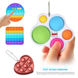 Pelekinco 23PCS Sensory Toy Set Push Pop Bubble Fidget Toys for Adult Kids Anti-stress Hand Toys Decompression Stress Reliever Toy