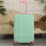 Bonrisna girls cute pink Rolling Luggage Women Trolley Suitcase Spinner Wheels Student lovely school suitcase Password box Carry On