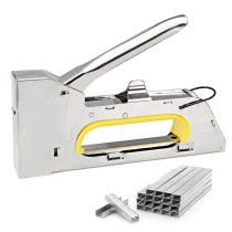 Emocota 4/6/8MM Heavy Hand Nail Gun Furniture Stapler For Framing Paper Window with 2400pc Staples Woodworking Tacker Tools