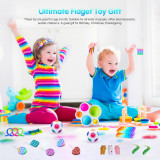 Pelekinco 23PCS Sensory Toy Set Push Pop Bubble Fidget Toys for Adult Kids Anti-stress Hand Toys Decompression Stress Reliever Toy