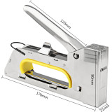 Emocota 4/6/8MM Heavy Hand Nail Gun Furniture Stapler For Framing Paper Window with 2400pc Staples Woodworking Tacker Tools