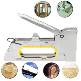 Emocota 4/6/8MM Heavy Hand Nail Gun Furniture Stapler For Framing Paper Window with 2400pc Staples Woodworking Tacker Tools