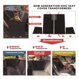 HDZIYU Dog Car Seat Cover, 4-in-1Dog Seat Cover Protector, Dog Hammock Scratchproof Pet Car Seat Cover with Mesh Window, Waterproof Nonslip Dog Seat Cover for Back Seat Protector for Cars Trucks SUVs