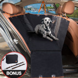 HDZIYU Dog Car Seat Cover, 4-in-1Dog Seat Cover Protector, Dog Hammock Scratchproof Pet Car Seat Cover with Mesh Window, Waterproof Nonslip Dog Seat Cover for Back Seat Protector for Cars Trucks SUVs