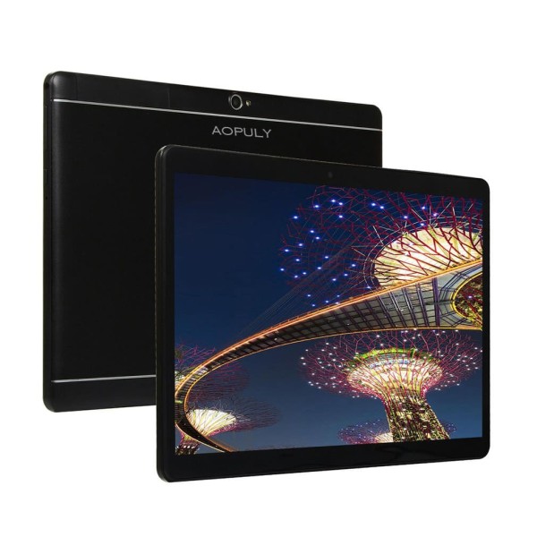AOPULY KT107 Round Hole Tablet 10.1 Inch Large Screen Android 8.10 Version Fashion Portable Tablet 8G+64G Black Tablet Black