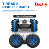Deejoy Tuptoel Rc Stunt Car Water Land 2 in 1 Car Boat Waterproof Remote Control RC Vehicles 2.4Ghz 4WD Double Sided Off Road Hobby RC Car 360° Spins & Flips RC Truck