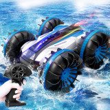 Deejoy Tuptoel Rc Stunt Car Water Land 2 in 1 Car Boat Waterproof Remote Control RC Vehicles 2.4Ghz 4WD Double Sided Off Road Hobby RC Car 360° Spins & Flips RC Truck