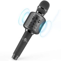 Vayohee  Wireless Receivers and Transmitters for Portable Media Players Karaoke Microphone Wireless Singing Machine with Bluetooth Speaker for Cell Phone/PC, Portable Handheld Mic Speaker