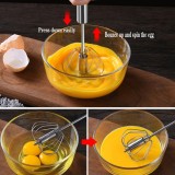 Deejoy Whisk Hand Pressure Semi-automatic Egg Beater Stainless Steel Kitchen Accessories Tools Self Turning Cream Utensils Whisk Manual Mixer