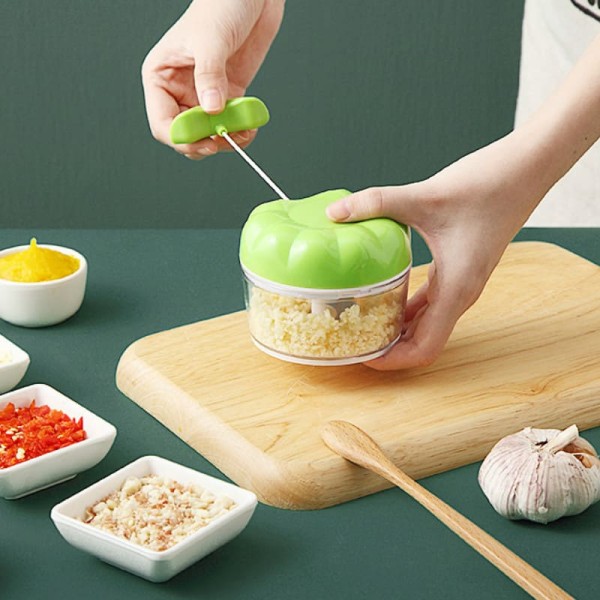 Deejoy Household Garlic Crusher Mini Manual Garlic Grinder Kitchen Labor Saving Garlic Meat Mincing Tool Ginger Peeling Grater Box
