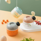 Cute diary Manual Grinders 300ML Mini Meat Grinder Hand-power Food Chopper Mincer Mixer To Chop Meat Fruit Vegetable Garlic Cutter Shredders
