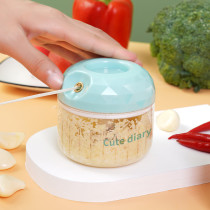 Cute diary Manual Grinders 300ML Mini Meat Grinder Hand-power Food Chopper Mincer Mixer To Chop Meat Fruit Vegetable Garlic Cutter Shredders