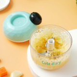 Cute diary Manual Grinders 300ML Mini Meat Grinder Hand-power Food Chopper Mincer Mixer To Chop Meat Fruit Vegetable Garlic Cutter Shredders