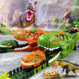 Cute diary Toy Car Track Dinosaur Toys, Dino Race Car Track with Flexible Track, Gift for Toddler Kids Boys Girls 3 4 5 6 7 8