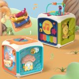 Cute diary Music Toy Baby Activity Cube Music Toy For Toddler 0 12 Months Musical Educational Game Interactive Toys For Kids Learning Gift