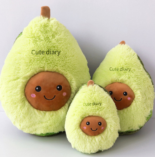 Cute diary Plush Toys 20CM Cartoon Cute Fruit Avocado Stuffed Plush Doll Toy Avocado Cushion Pillow Kids Gift