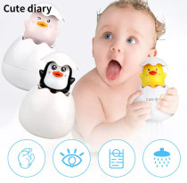 Cute diary Baby Toys 1 pcs Cute Cartoon Animal Dinosaur Duck Bath Toys Classic Baby Water Toy Baby Swimming Turtle Kids Beach Bath Clockwork Toys