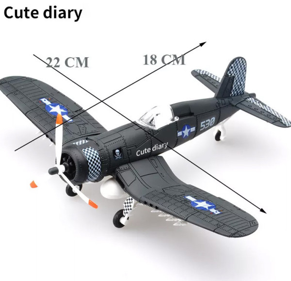 Cute diary Toy Model 22cm 4D Diy Toys Fighter Assemble Blocks Building Model Airplane Military Model Arms WW2 Germany BF109 UK Hurricane Fighter