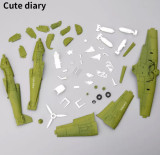 Cute diary Toy Model 22cm 4D Diy Toys Fighter Assemble Blocks Building Model Airplane Military Model Arms WW2 Germany BF109 UK Hurricane Fighter