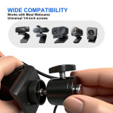 VUESTAND Acrylic Webcam Monitor Arm with Adjustable Pan-Tilt Head & Anti-Slip Pads 5mm Thick - 2-Piece Assembled Design for Desktop PC Laptops Streaming Video Conferencing