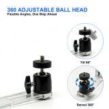 VUESTAND Acrylic Webcam Monitor Arm with Adjustable Pan-Tilt Head & Anti-Slip Pads 5mm Thick - 2-Piece Assembled Design for Desktop PC Laptops Streaming Video Conferencing