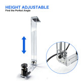 VUESTAND Acrylic Webcam Monitor Arm with Adjustable Pan-Tilt Head & Anti-Slip Pads 5mm Thick - 2-Piece Assembled Design for Desktop PC Laptops Streaming Video Conferencing