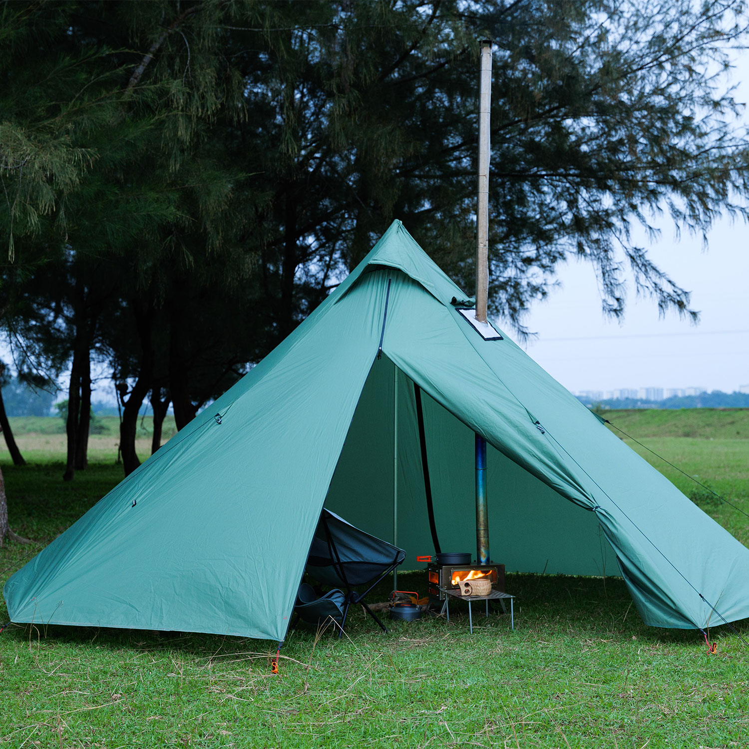 LT100 Lightweight Hot Tent | Tent with Stove for Hot Tent Camping | TiForest