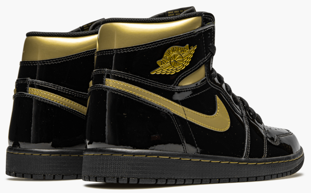 jordan 1 retro black metallic gold