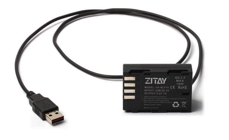 ZITAY USB to Panasonic DMW-BLJ31GK Dummy Battery camera power cable  Panasonic DC-S1 S1R S1H