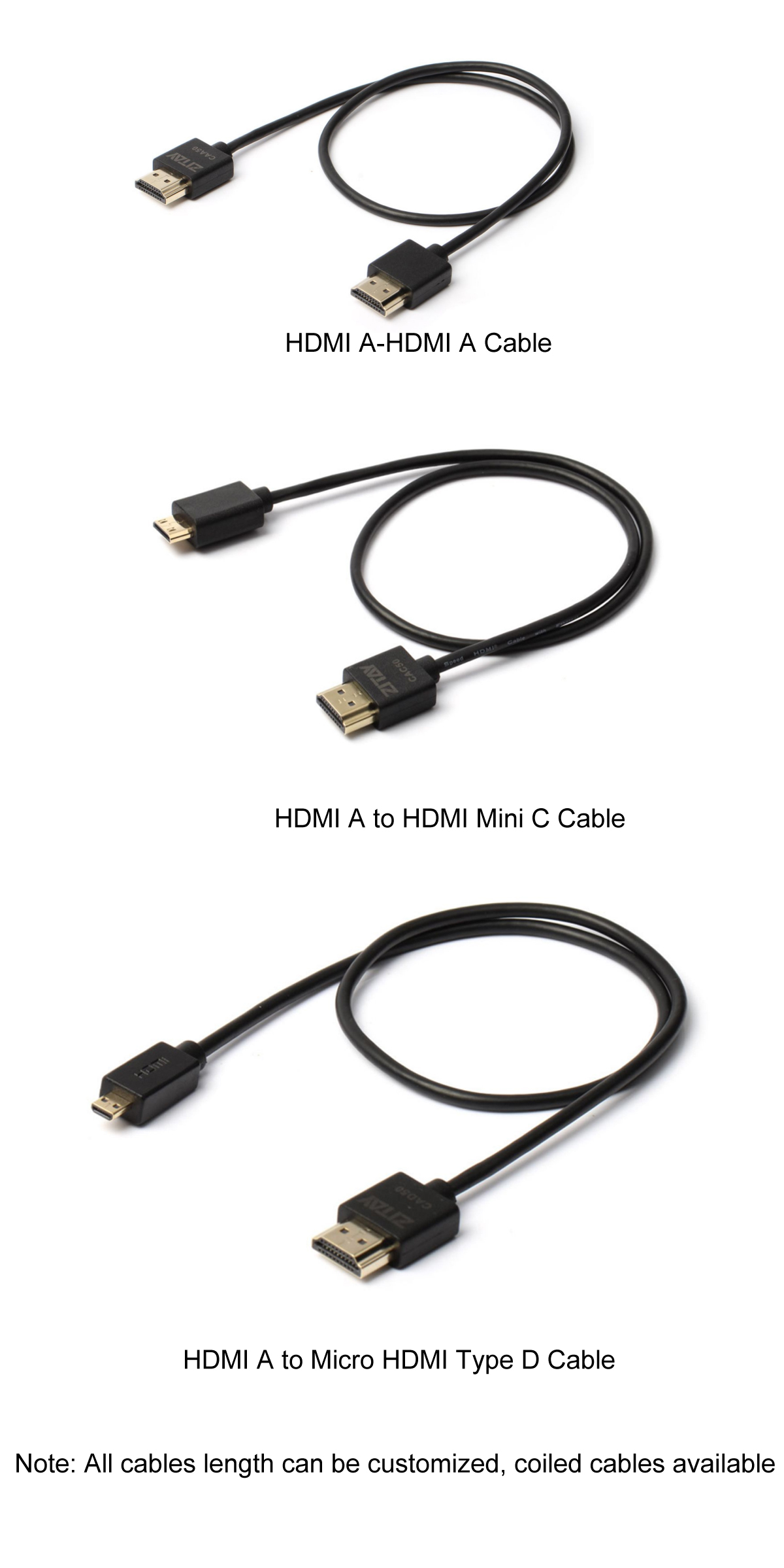 CABLE MICRO HDMI (TIPO D) A MINI HDMI (TIPO C) 30CM M/M
