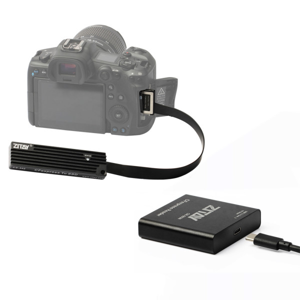 ZITAY CS-305 CFexpress Type B to SSD Convertor + Card Reader Adapter XQD CFE CFX Replacer Substitute Nikon Z6 Z7 D5 D6 D850 D500 PANASONIC DC-S1/S1R Canon EOS 1DX MarkIII R5 C500 MarkII