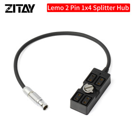 ZITAY Lemo 2pin to D-Tap PTap Female 4 Ports Hub Splitter for RED DSMC2 Jetpack-SDI Expander