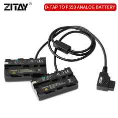 ZITAY D-Tap to Double NP-F550 Dummy Battery for Sony NP-F550/770/570 NP-F970 Power LED Light Monitor for DP30 LE Vmount AB Battery