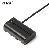 ZITAY D-Tap to Double NP-F550 Dummy Battery for Sony NP-F550/770/570 NP-F970 Power LED Light Monitor for DP30 LE Vmount AB Battery