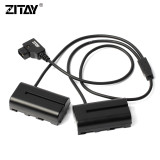 ZITAY D-Tap to Double NP-F550 Dummy Battery for Sony NP-F550/770/570 NP-F970 Power LED Light Monitor for DP30 LE Vmount AB Battery