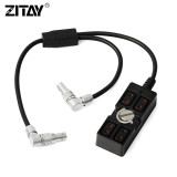 ZITAY Lemo 0B 2Pin to Lemo 0B 2Pin and Dtap Female 4 Splitter Hub Professional Power Cable System for Tilta Float Steadicam and DJI RS2