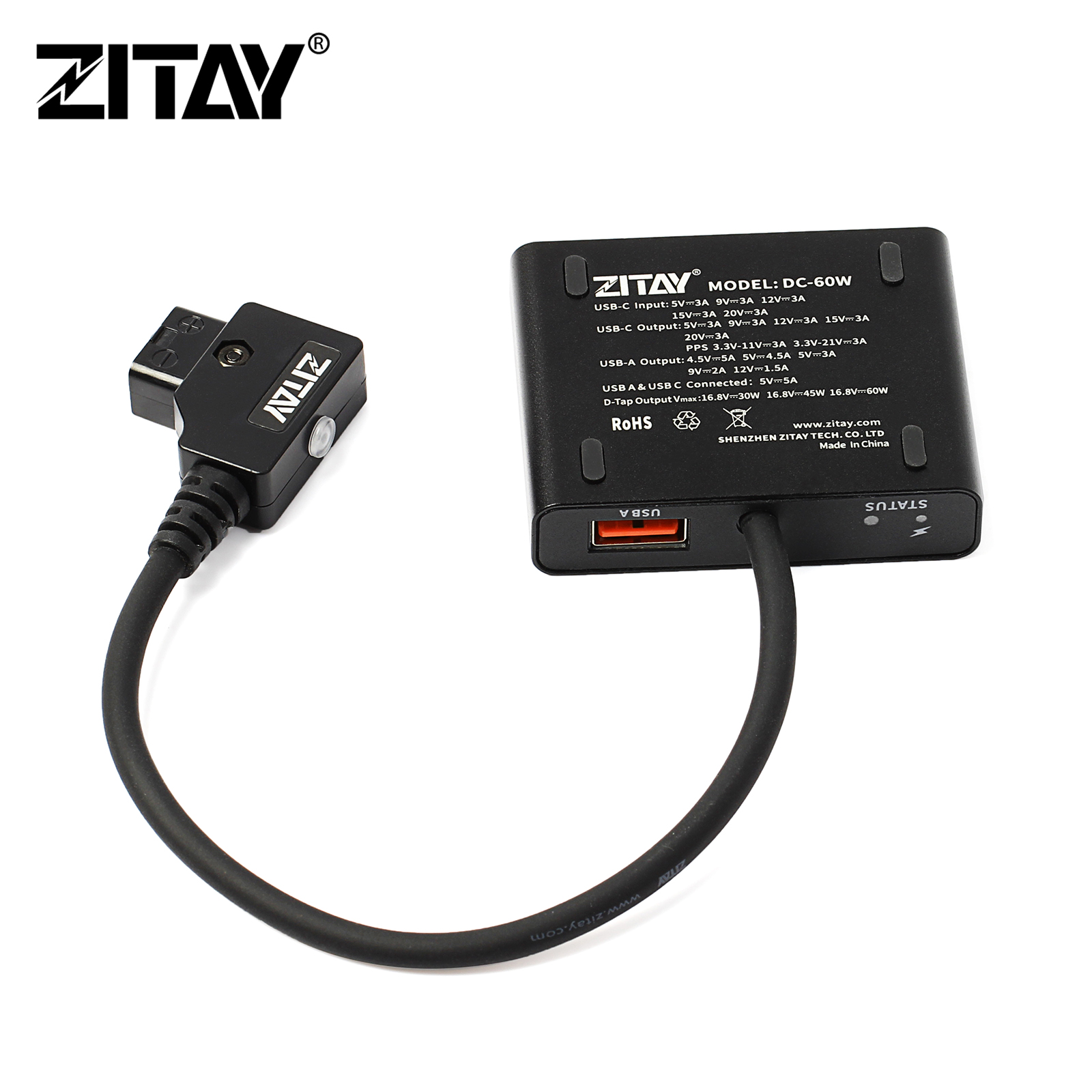 US$ 39.99 - ZITAY New Version Dtap to USBC PD Fast Charging Adapter for  Camera Phone Laptop Vmount Battery Bidirection Power In/Output - m.zitay.net