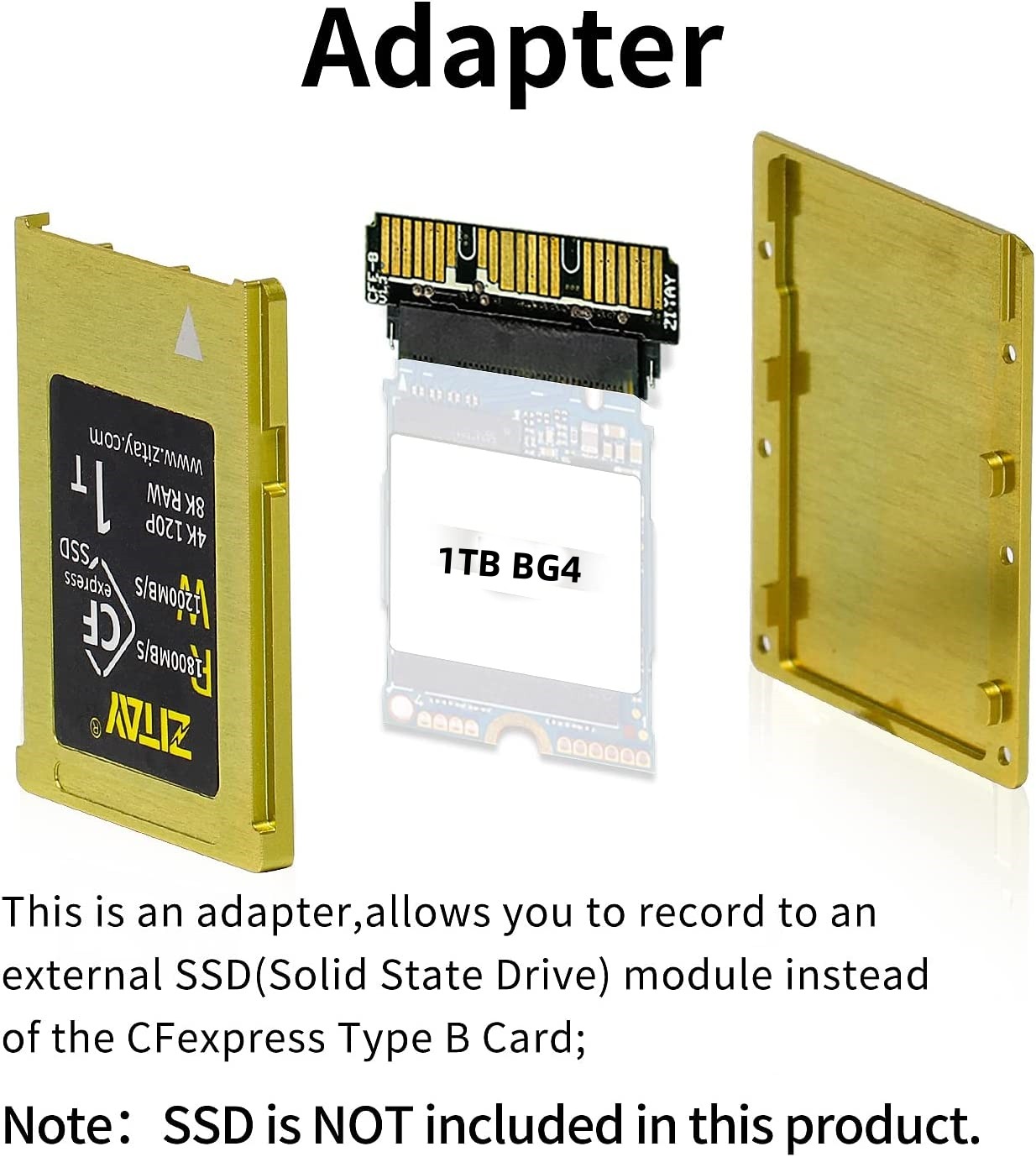US 39.99 ZITAY Adapter NVME M.2 2230 SSD to CFexpress Type B Card