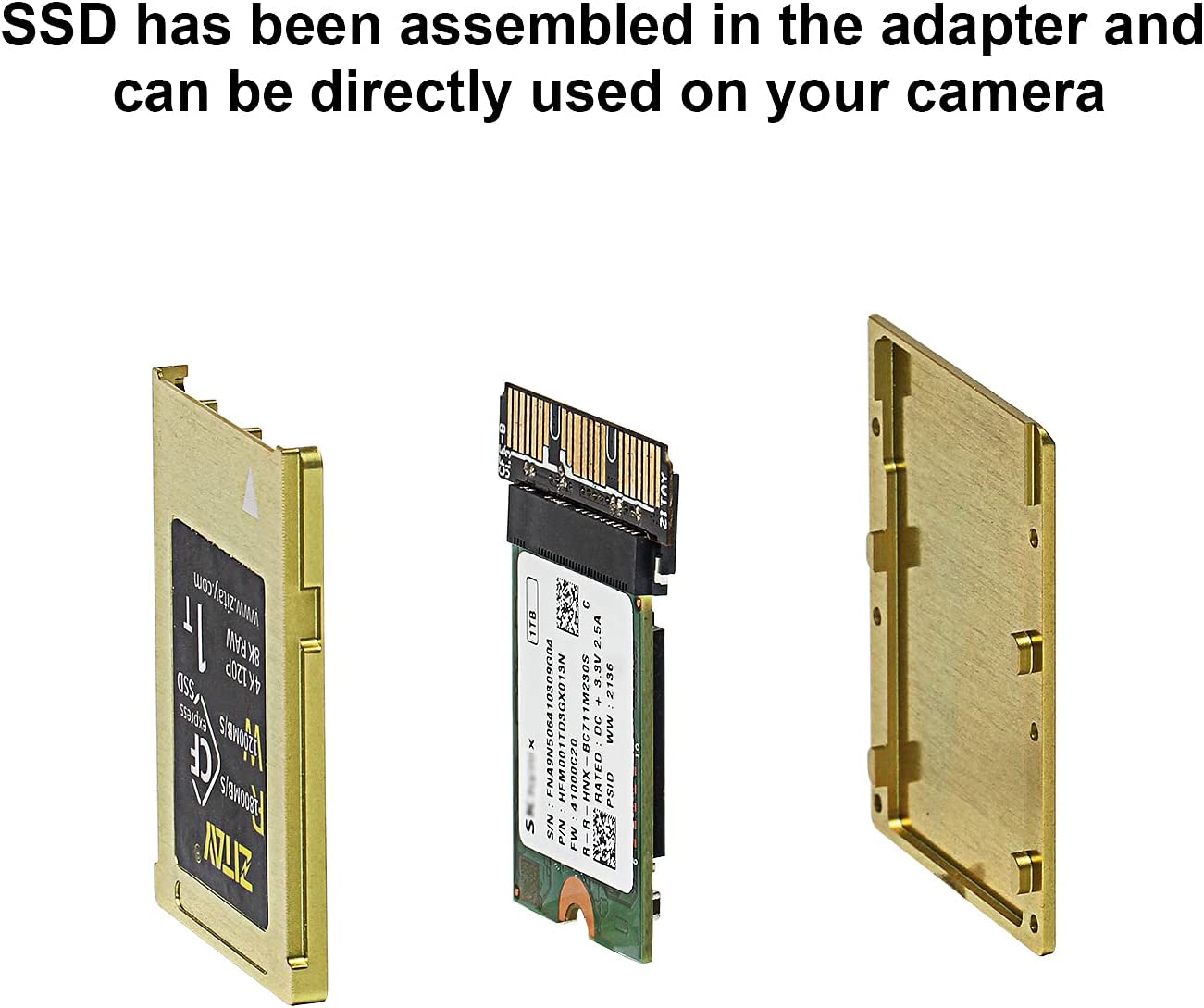 ZITAY Adapter NVME M.2 2230 SSD to CFexpress Type B Card Adapter Compatible  with Nikon Z6 Z7 Z9 Canon RC R5 R5C Panasonic GH6(SSD not included)