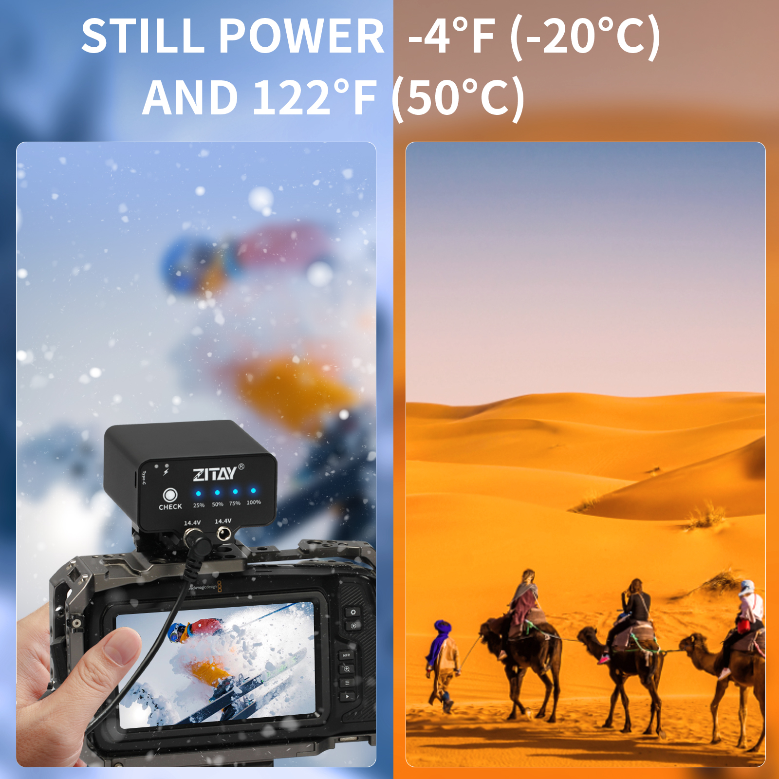 BMPCC 4K 6K External Battery Set 5 Hours