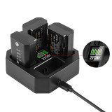 ZITAY 4-Channel Type C Fast Charging Station with PD 67W Quick Charger Adapter for Sony NP-FZ100 Batteries,Compatible with Sony A9 A7III A7RIII Cameras,with LCD Display（BC18BC13CT09）