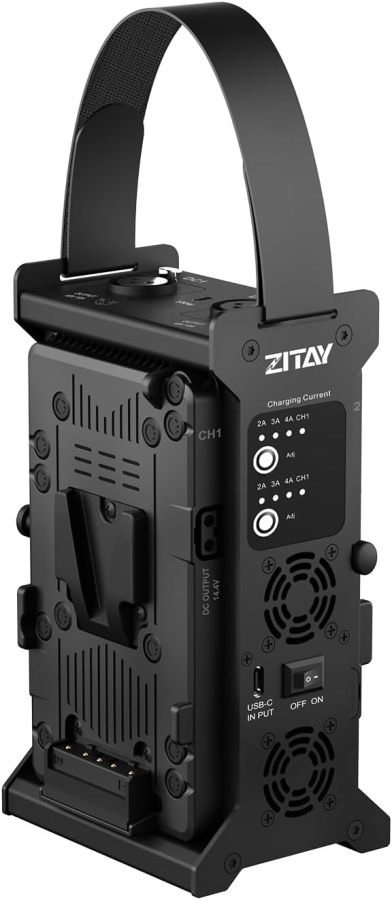 Dual Channel V-Mount Battery Adapter Converter Power Supply for Video LED Light with Quick Release Set
