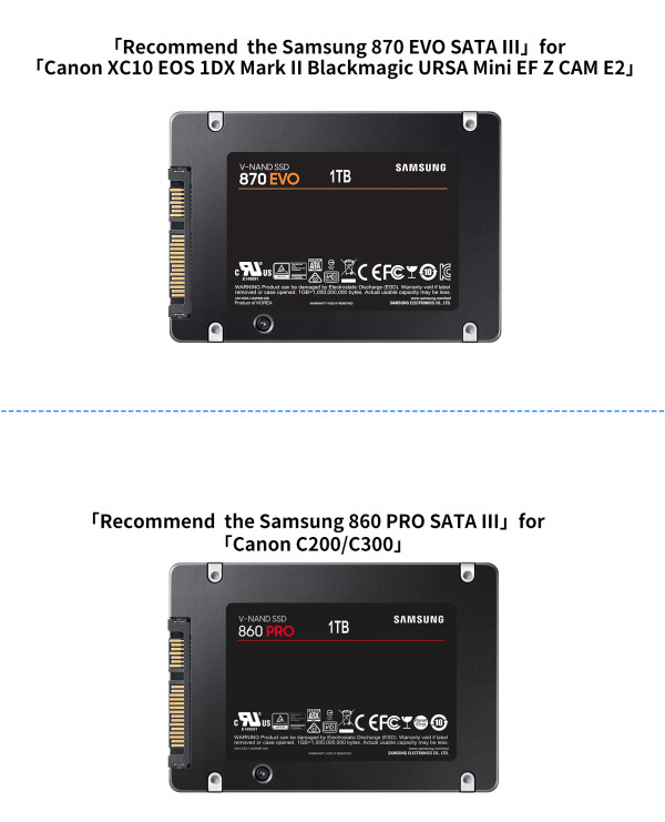 ZITAY CFAST to SSD adapter Canon C300 MARKII 1DX Mark II C200 C200B