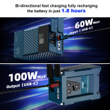 ZITAY Antarctica Version, Mini V Mount Battery 99W 14.8V 6689mAh with PD 60W USB-C Fast Charging, with DTAP,DC, USB-A,LEMO, LED Screen for Camera, Camcorder, Monitor, Video Light