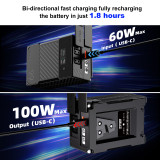 ZITAY Antarctica Version, Mini V Mount Battery 99W 14.8V 6689mAh with PD 60W USB-C Fast Charging, with DTAP,DC, USB-A,LEMO, LED Screen for Camera, Camcorder, Monitor, Video Light