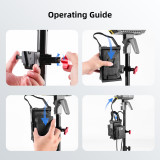Dual Channel V-Mount Battery Adapter Converter Power Supply for Video LED Light with Quick Release Set