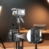 Dual Channel V-Mount Battery Adapter Converter Power Supply for Video LED Light with Quick Release Set